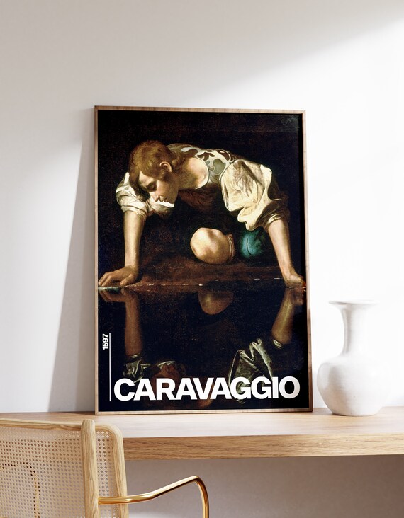 Baroque Art Print Caravaggio Renaissance Exhibition Poster Vintage Painting Museum Decor