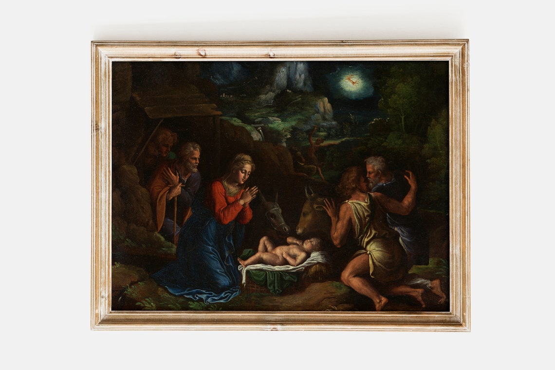 Girolamo Da Carpi Adoration Of Shepherds 1535 Nativity Art Poster