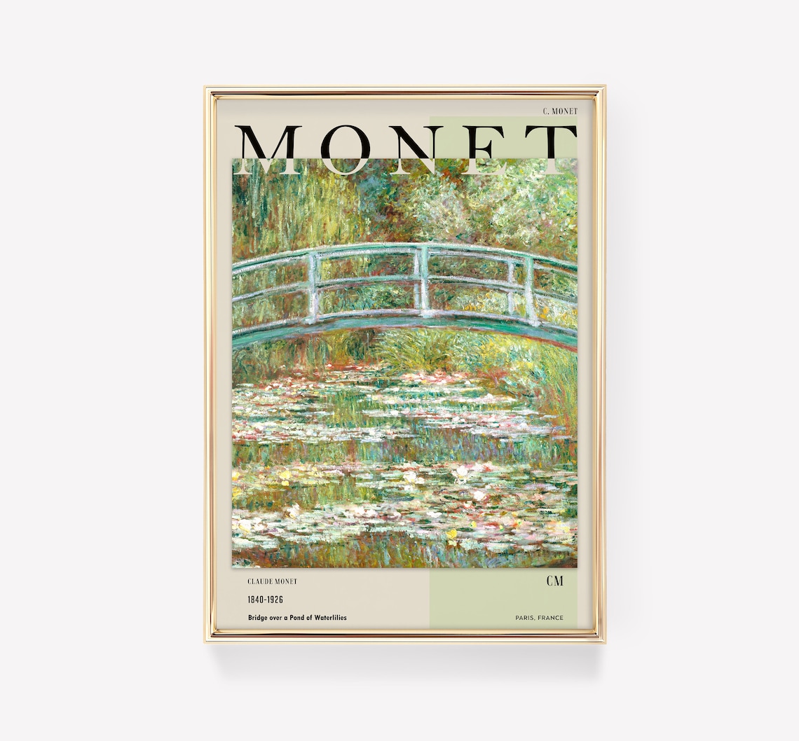 Claude Monet Vintage Poster, Mid-Century Art Print
