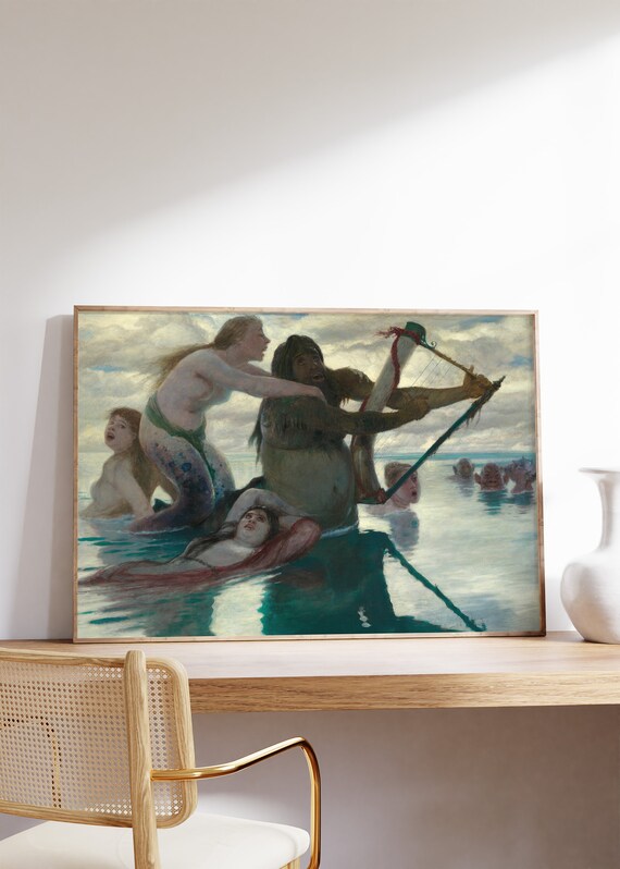 Arnold Bocklin In the Sea 1883 Symbolist Mythology Painting Poster