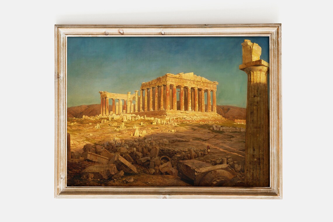 Frederic Edwin Church The Parthenon, Vintage Travel Poster