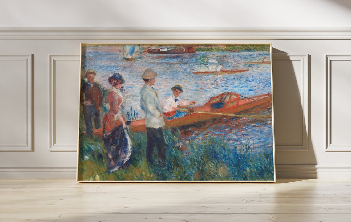 Renoir Oarsmen at Chatou 1879 Boating Scene Impressionist Poster
