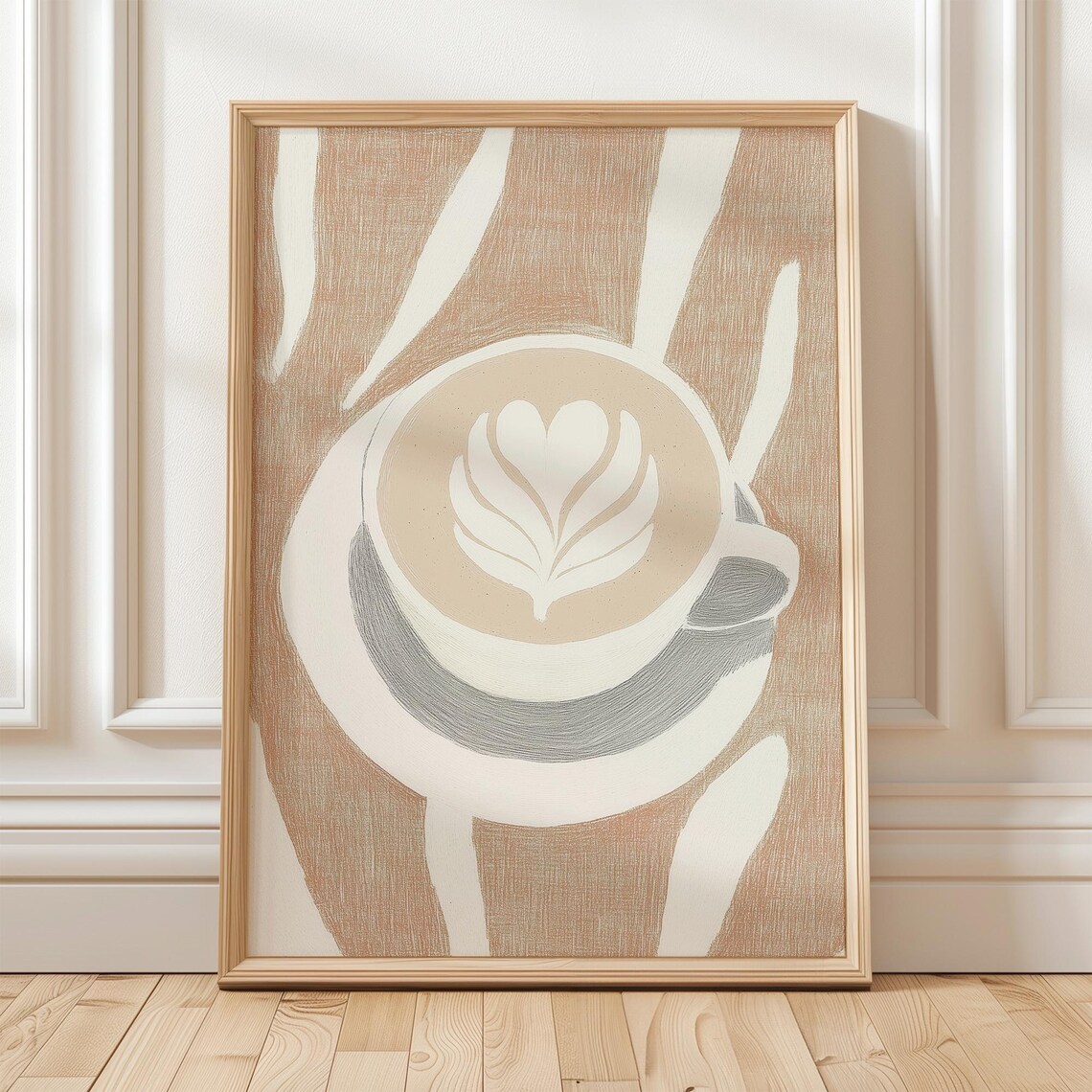 Latte Art Coffee Print, Minimalist Kitchen Decor - Image 5