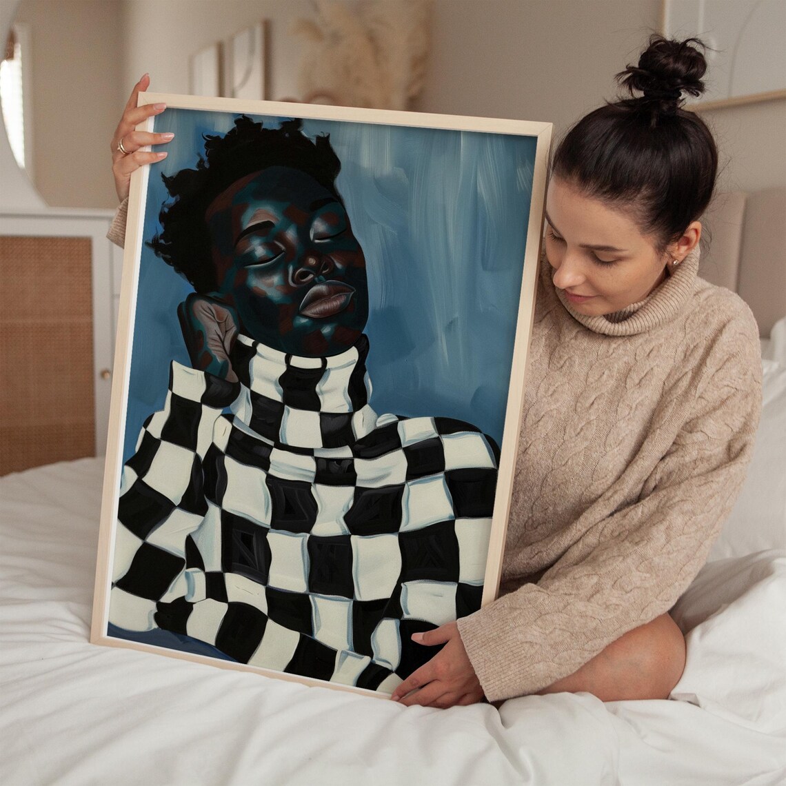 Abstract Portrait Of Man, Bold Minimalist Modern Art - Image 3