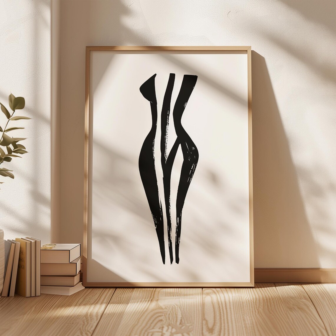 Abstract Female Form, Minimalist Monochrome Art Print - Image 3