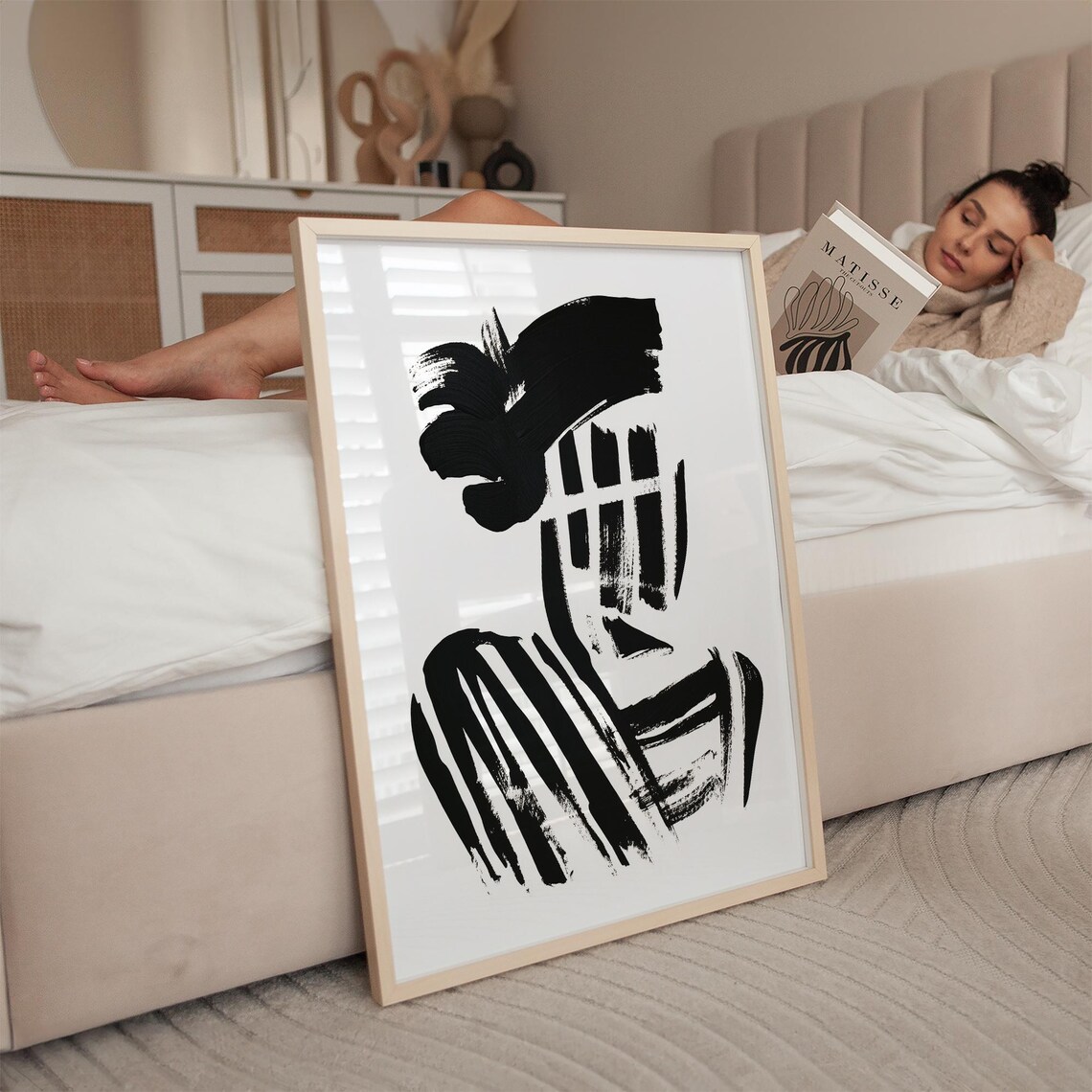 Abstract Brush Stroke Art, Minimalist Wall Art - Image 4
