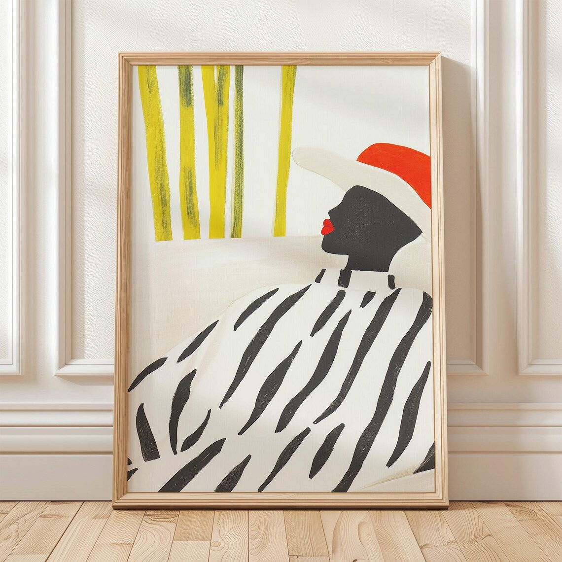 Minimalist Portrait Of A Stylish Man, Fashion Art Print