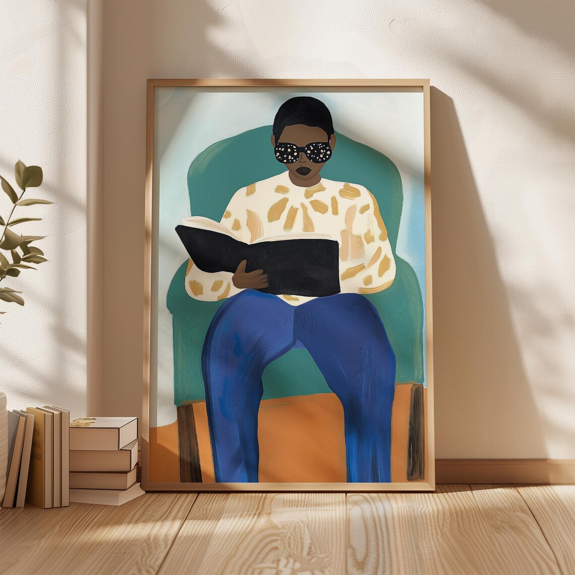 Modern Reader Wall Art, Minimalist Study Decor - Image 5