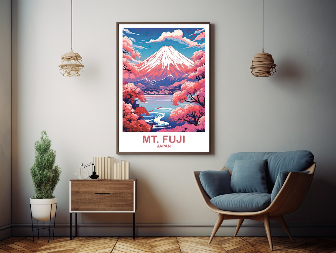 Mtfuji Travel Art Japan Wall Art Travel Wall Art Landscape Travel Wall Art Japan Travel Dt2asjaho1 - Image 3