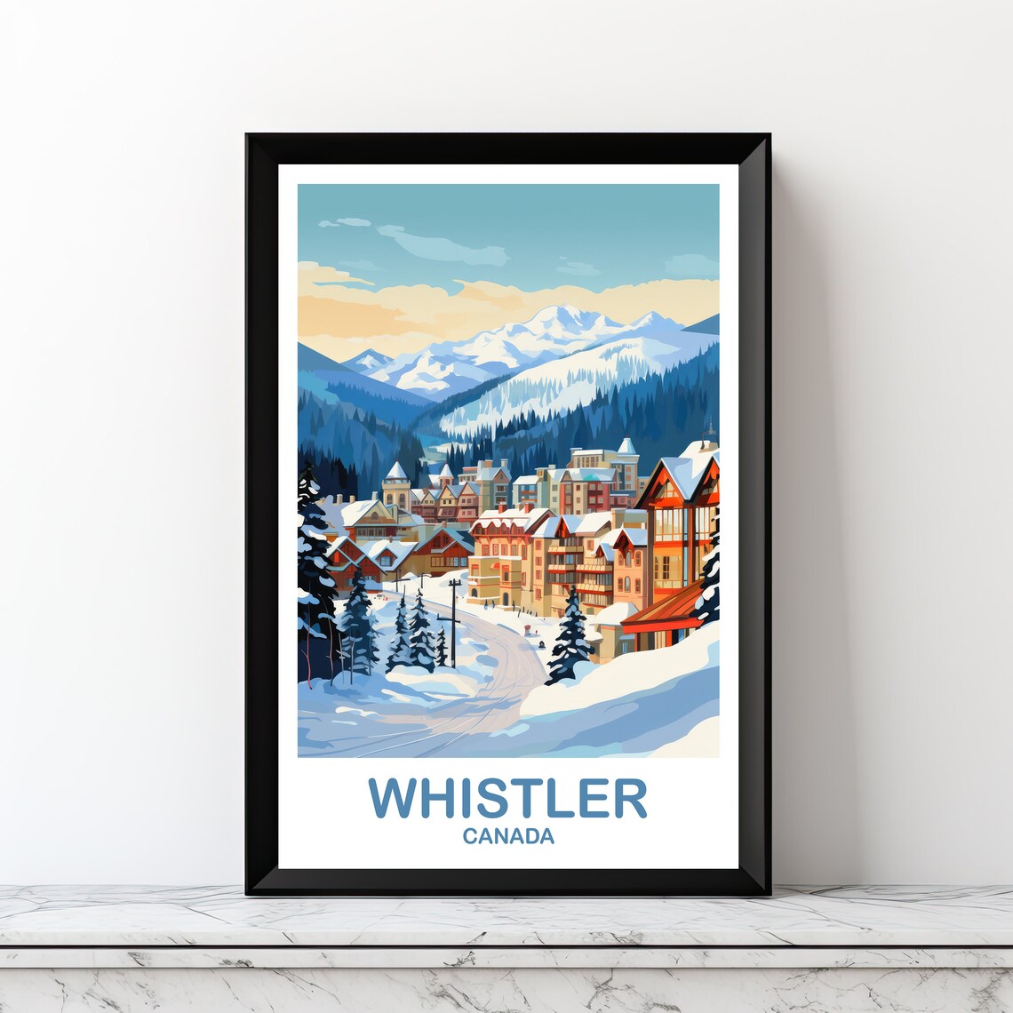 Whistler BC Travel Poster, British Columbia