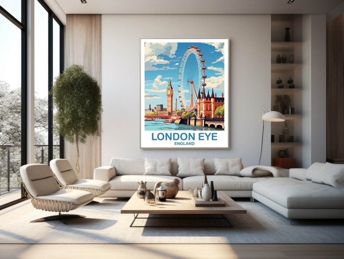 London Eye Travel Art Poster London Travel Art England Poster Big Ben Travel Wall Art England Travel Wall Art T2euenlo5 - Image 3