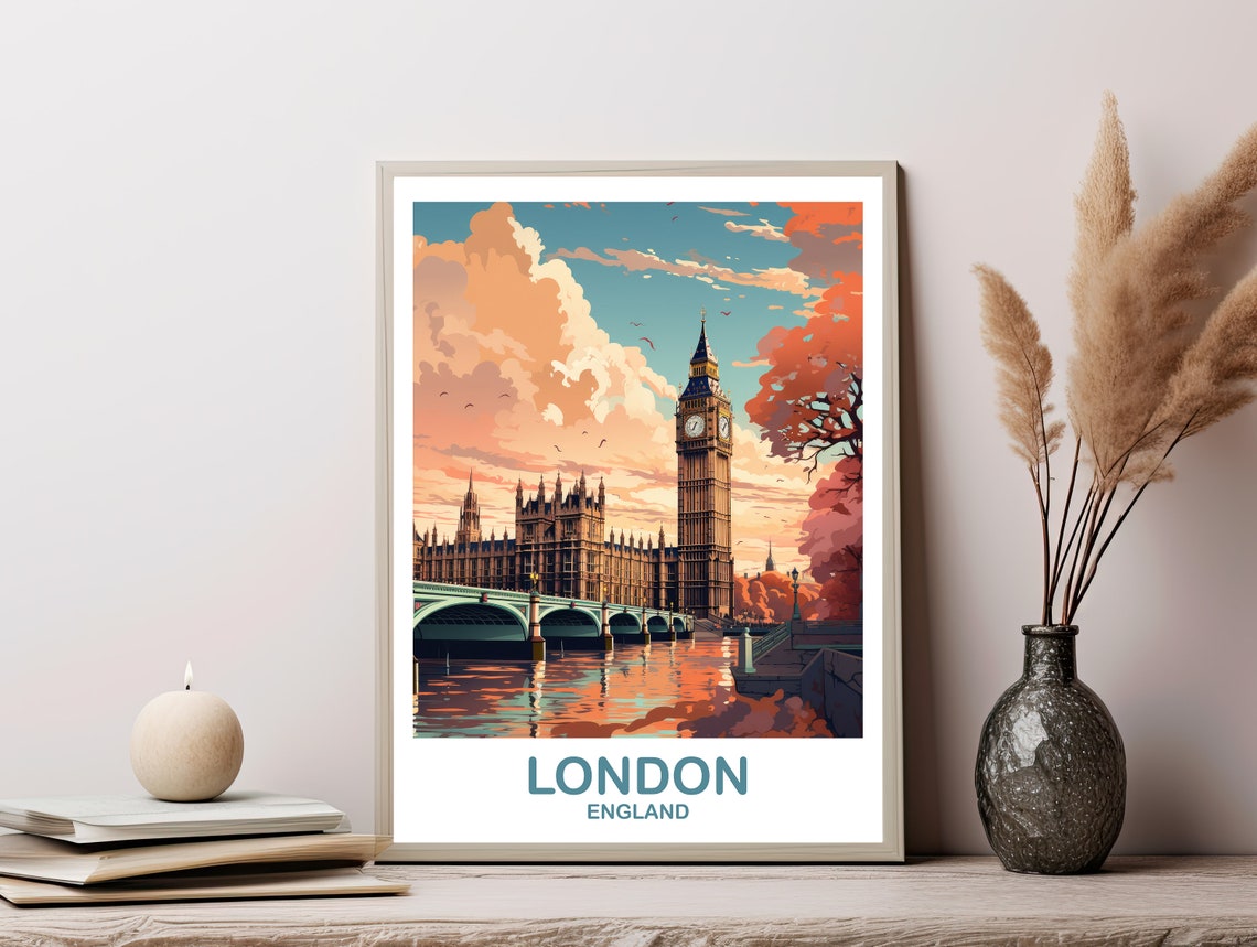 London Travel Art Poster London Travel Wall Art England Big Ben Travel Wall Art England Travel Wall Art Dt2euenlo3 - Image 2