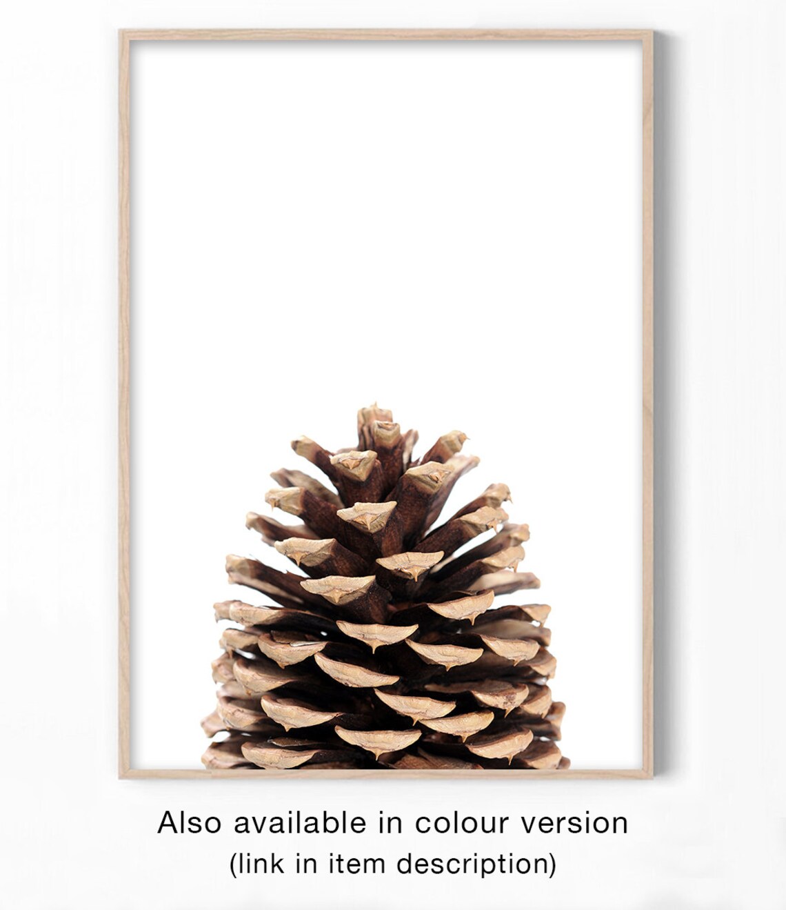 Pine Cone Print, Scandinavian Christmas Art Print - Image 2