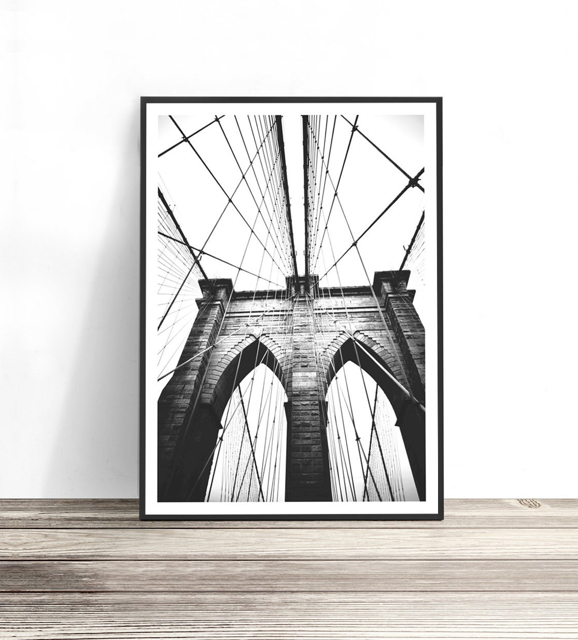 Brooklyn Bridge Print New York City Photo Black And White Brooklyn Wall Art Nyc Art New York City Poster New York Photography