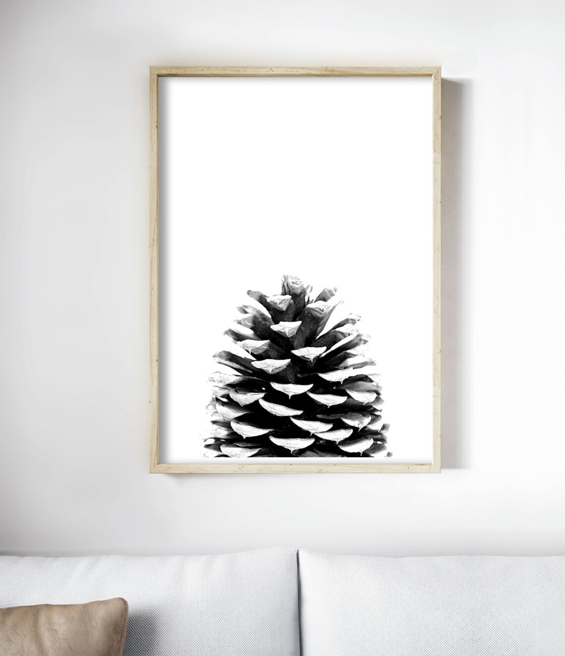 Pine Cone Print, Scandinavian Christmas Art Print - Image 3