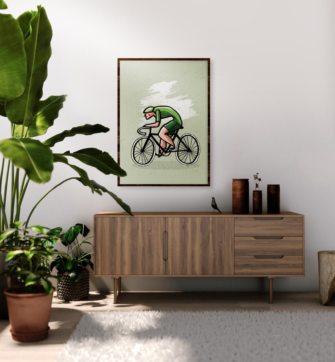 Cycling Inspirational Bicycle Art Print for Cyclists - Image 2