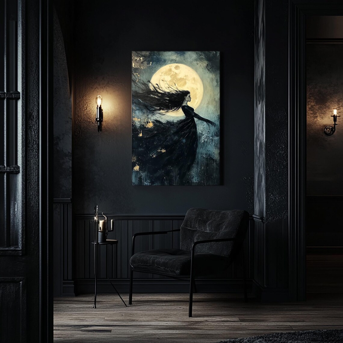 Nyx Goddess of the Night Dark Fantasy Art Print - Image 3