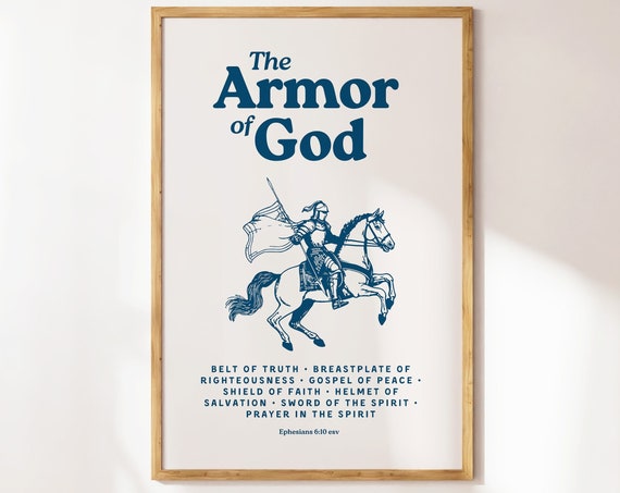 Armor Of God Ephesians 620 Christian Wall Art For Fathers Day Gift For Christian Husband Bible Verse Wall Art Pastor Appreciation Gift