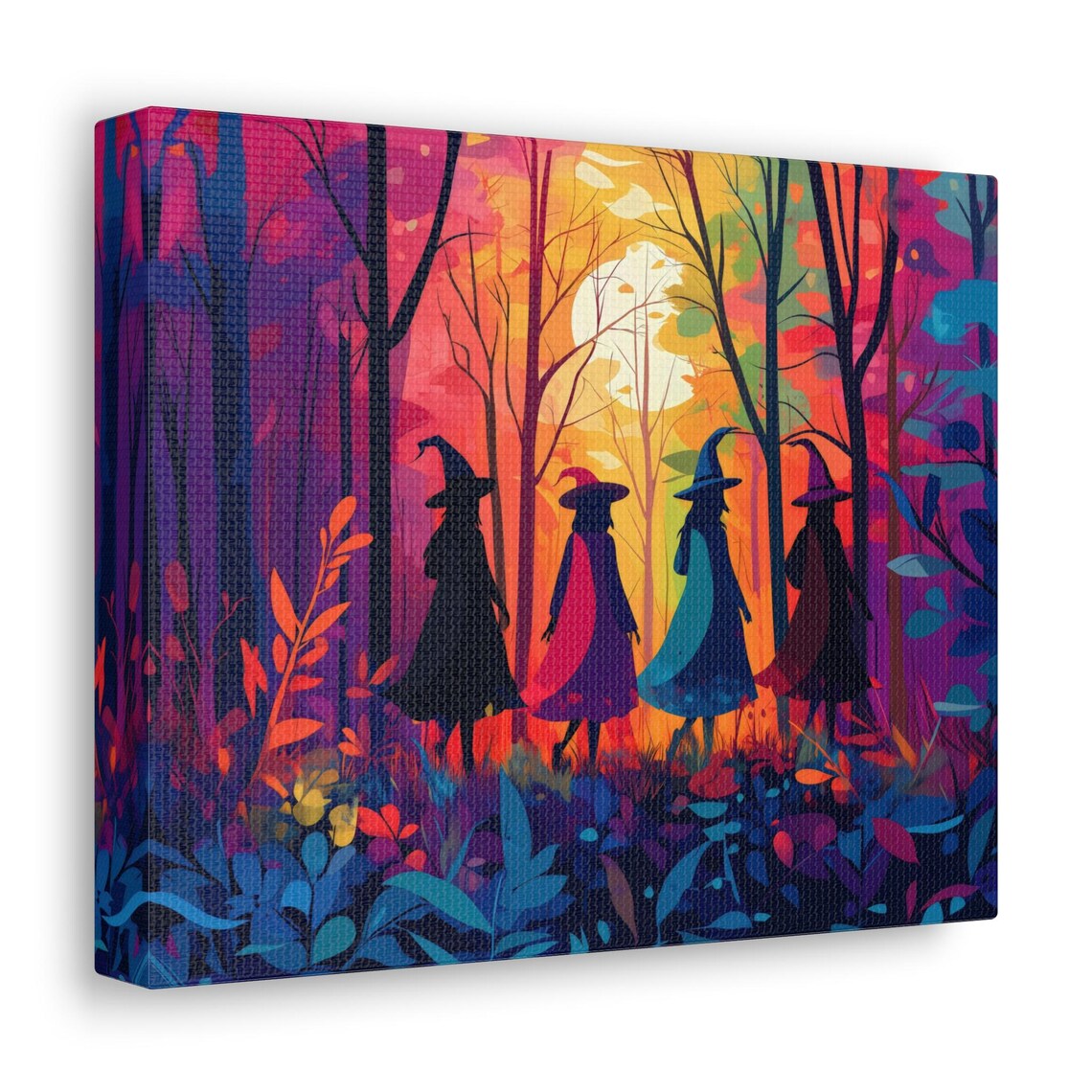 Witch Geometric Gothic Modern Halloween Art Print - Image 3