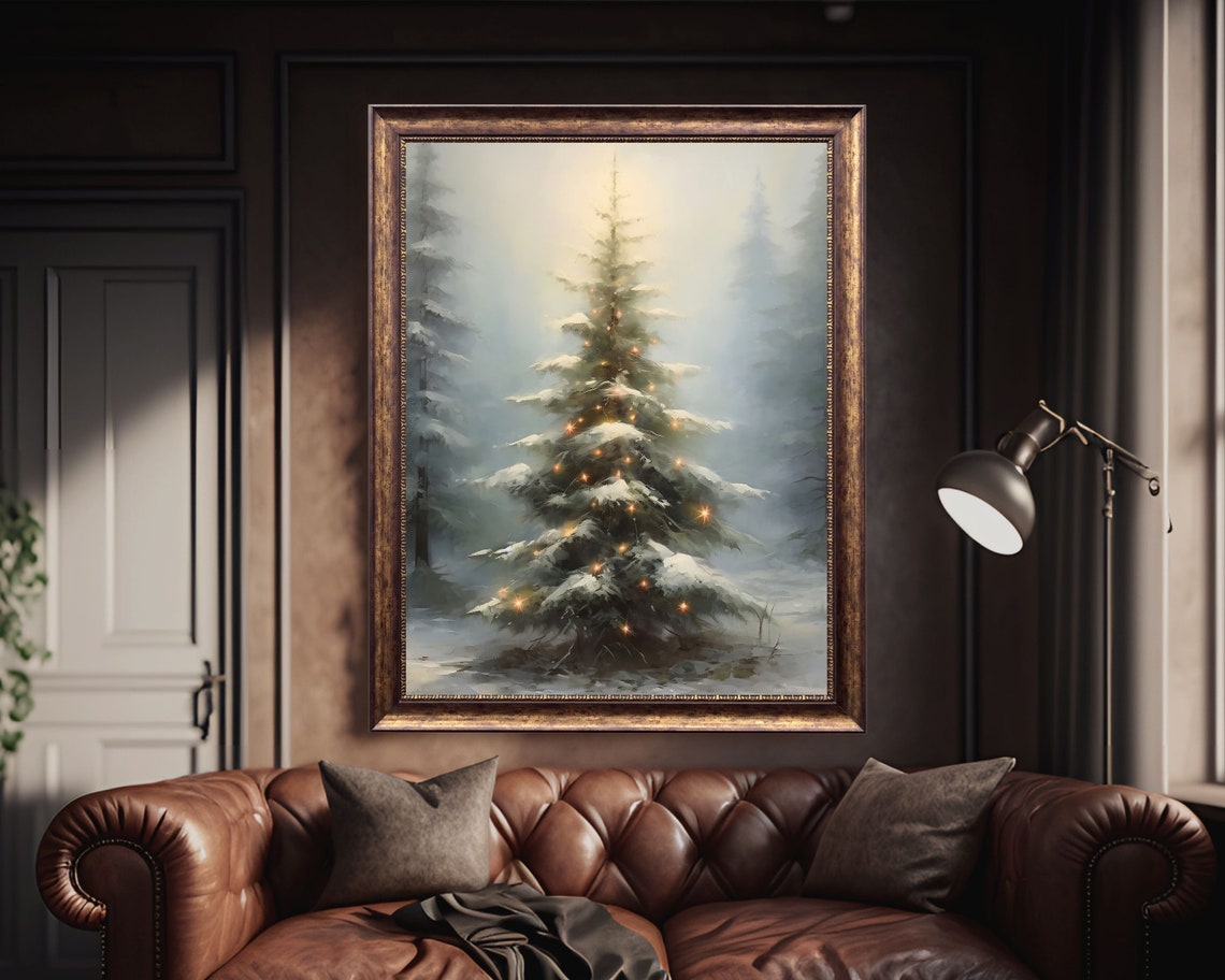 Vintage Rustic Christmas Tree Farmhouse Art Print - Image 4