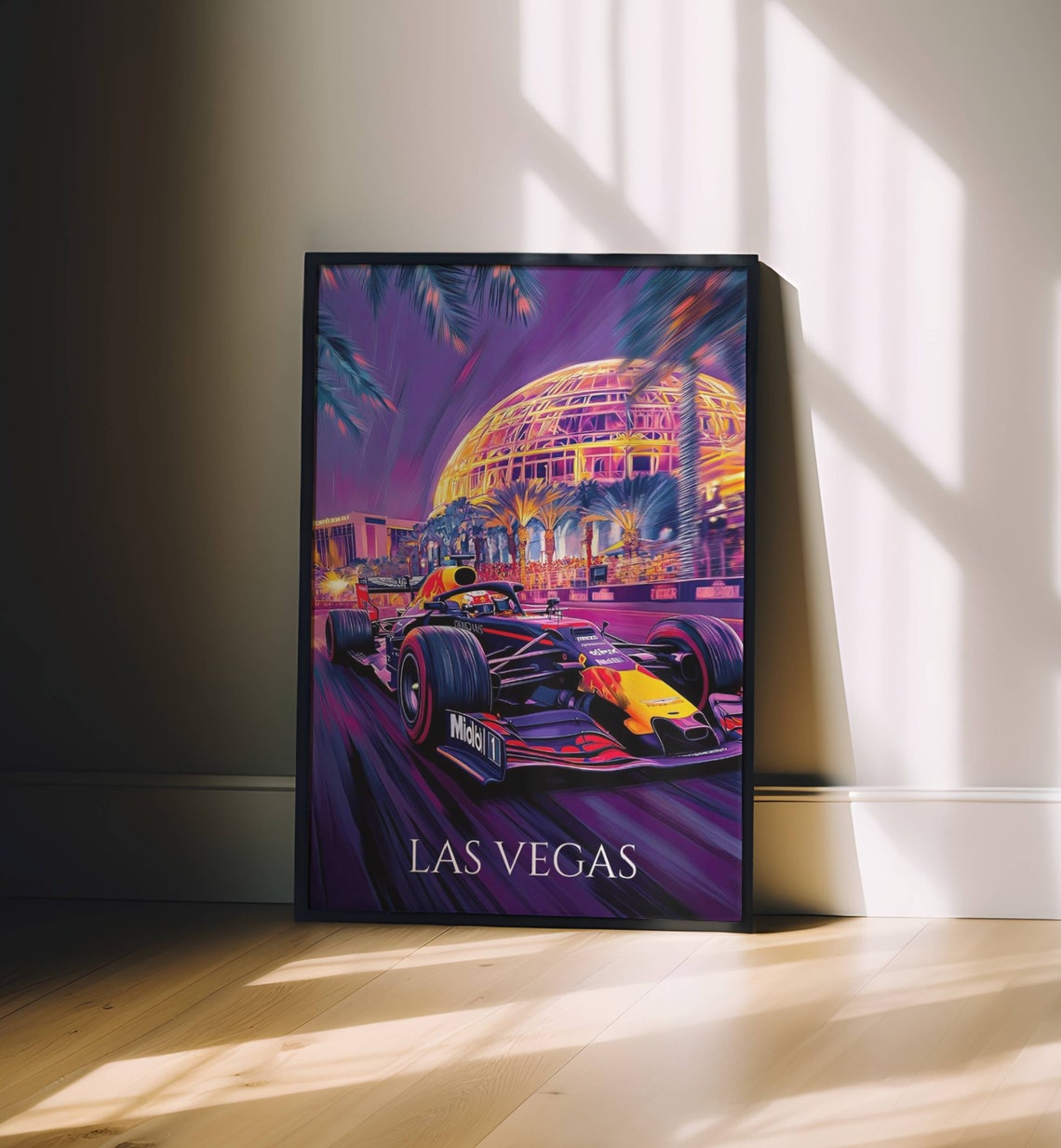 Las Vegas Formula One Night Race Neon Grand Prix Travel Poster - Image 4