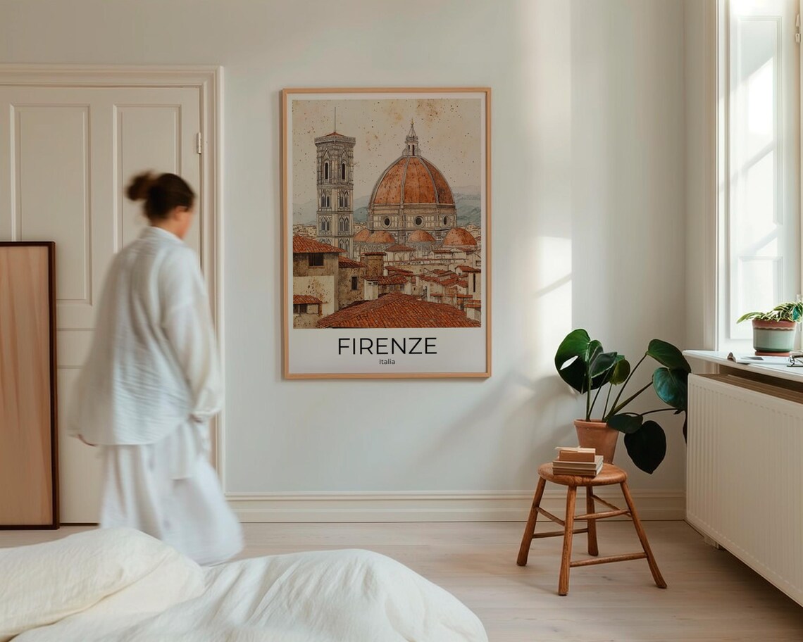 Firenze Florence Cathedral Duomo Bell Tower Vintage Travel Poster - Image 4