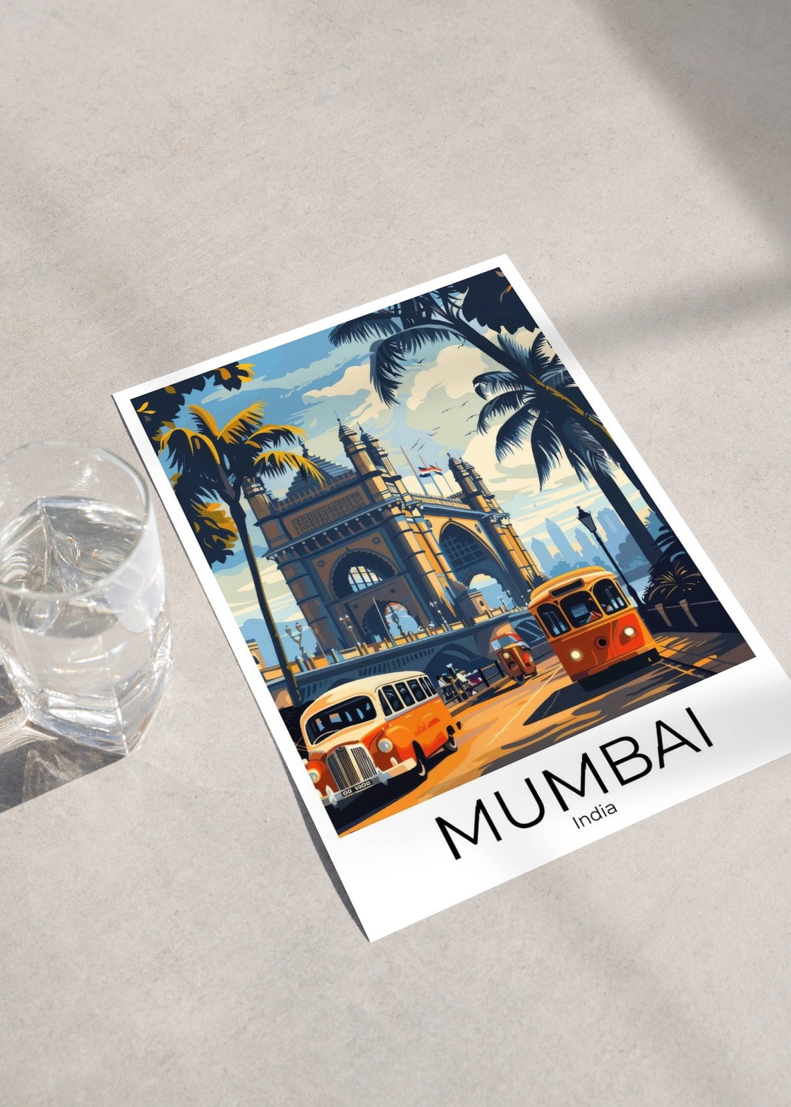 Mumbai India Travel Poster Mumbai Travel Print India Poster Wall Art India Mumbai Print Mumbai Gift Mumbai Travel Memorabilia - Image 2