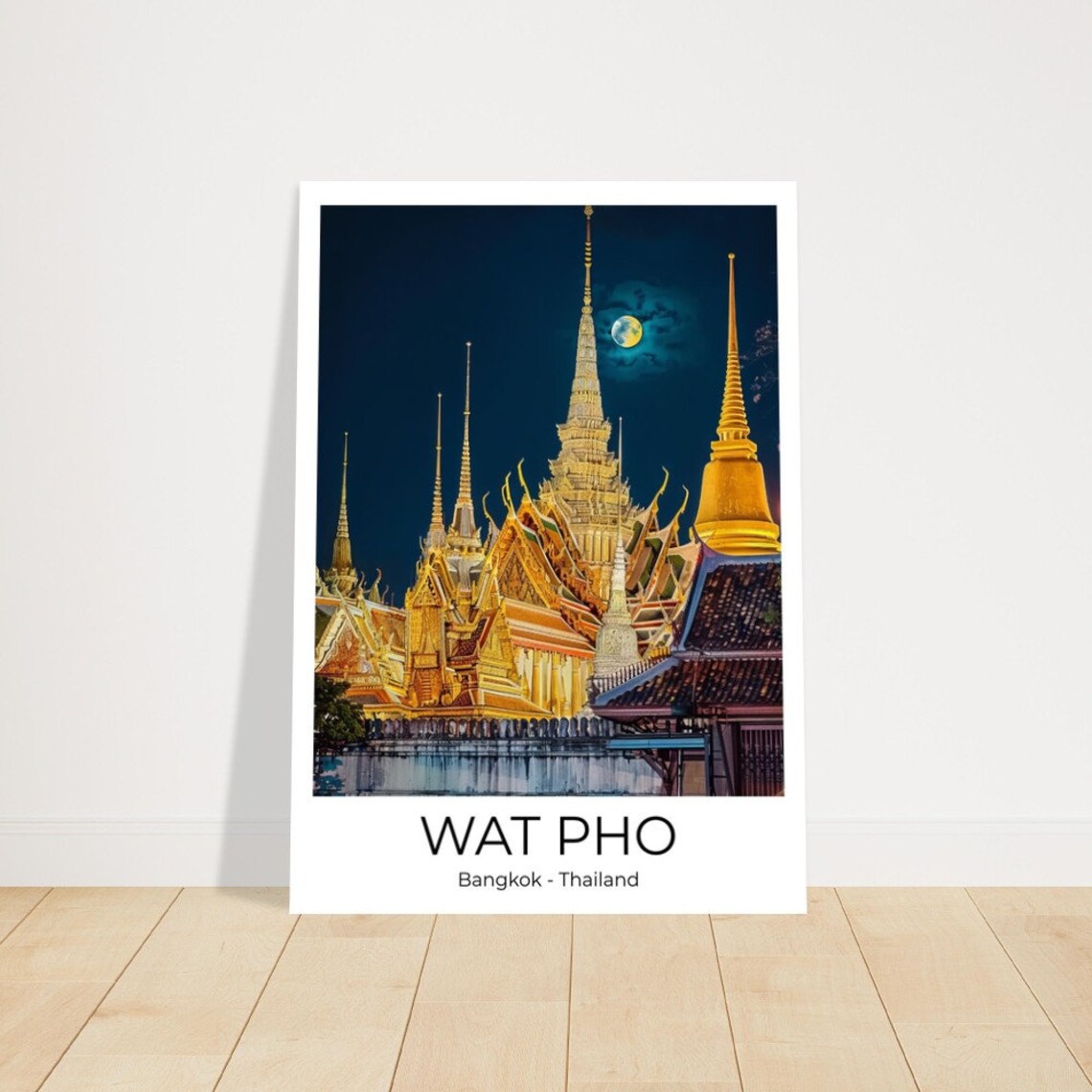 Bangkok Wat Pho Travel Poster Of Bangkok Wall Art Bangkok Travel Thailand Bangkok Wall Decoration - Image 4