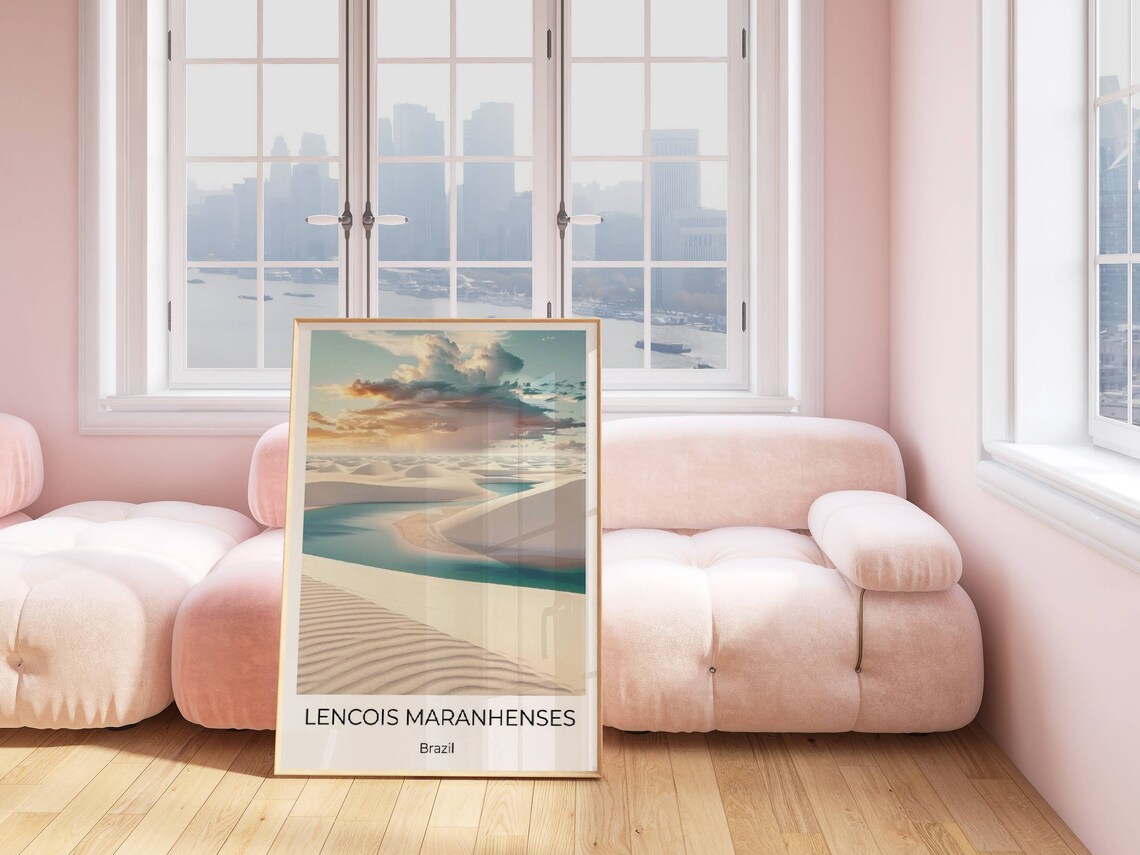 Lencois Maranhenses Dunes Lagoons Sunset Brazil Travel Poster - Image 2