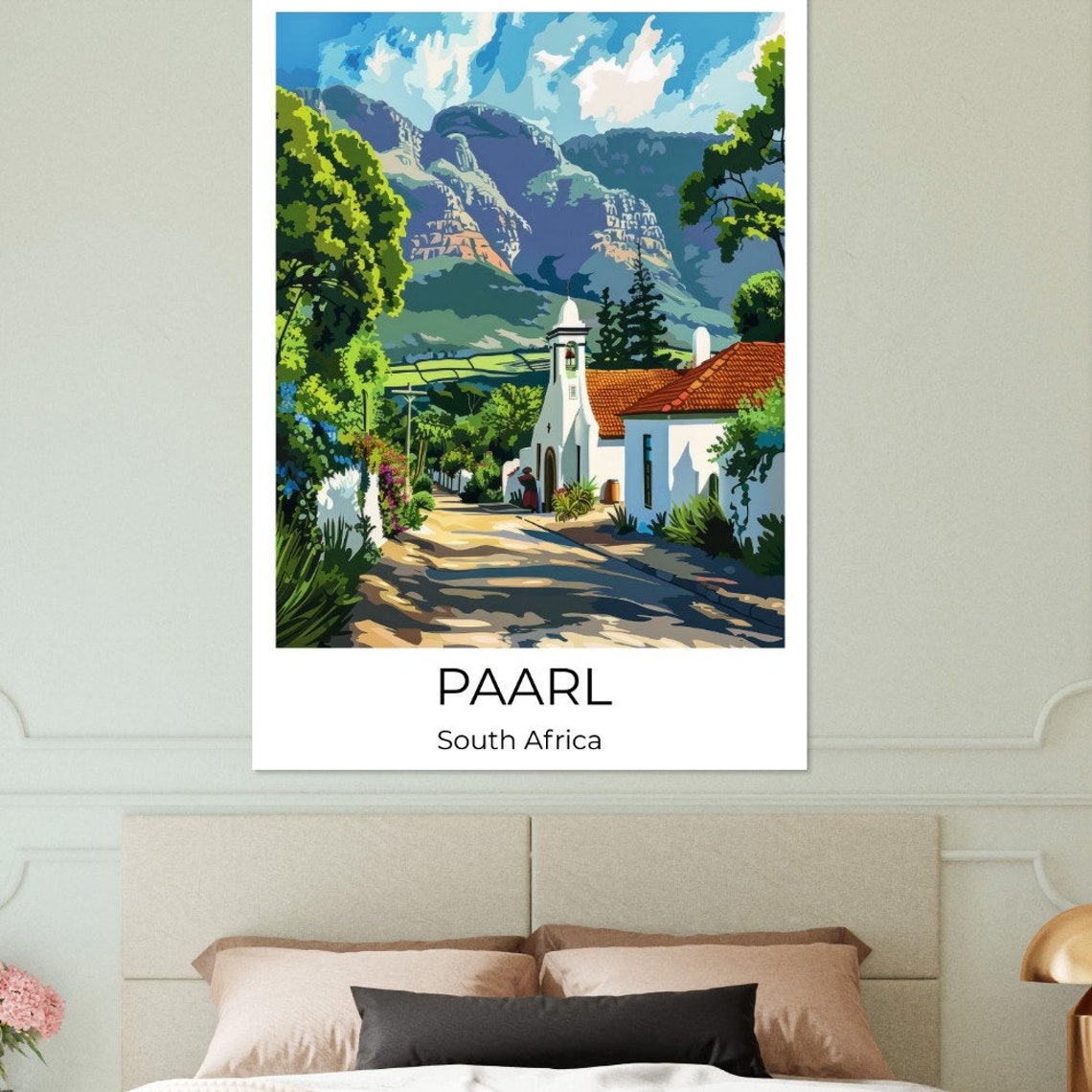 Paarl Travel Poster Paarl Travel Print Paarl Poster Wall Art South Africa South Africa Print - Image 2