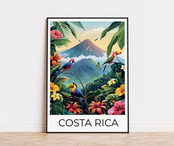 Costa Rica Travel Poster Travel Print Costa Rica Costa Rica Gift Costa Rica Gift Costa Rica Travel Print