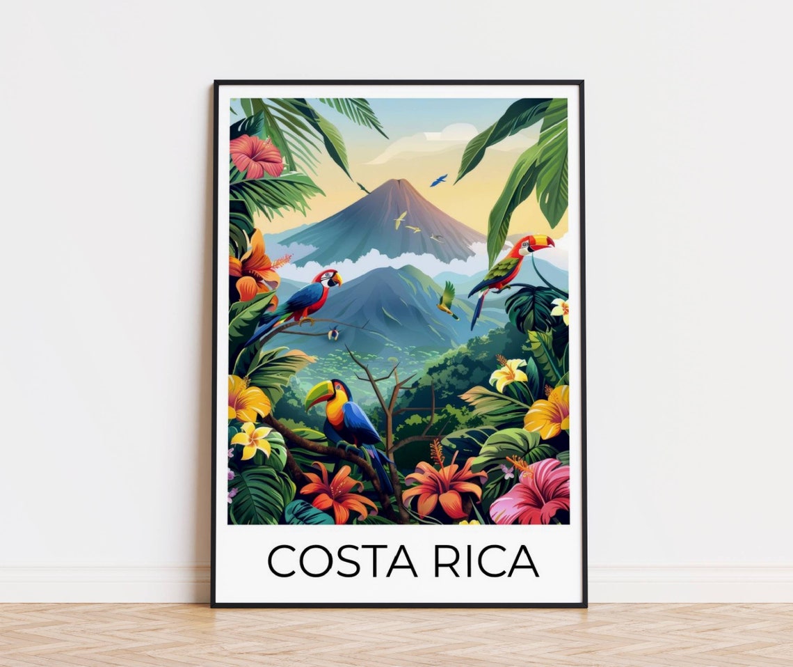 Costa Rica Travel Poster Travel Print Costa Rica Costa Rica Gift Costa Rica Gift Costa Rica Travel Print