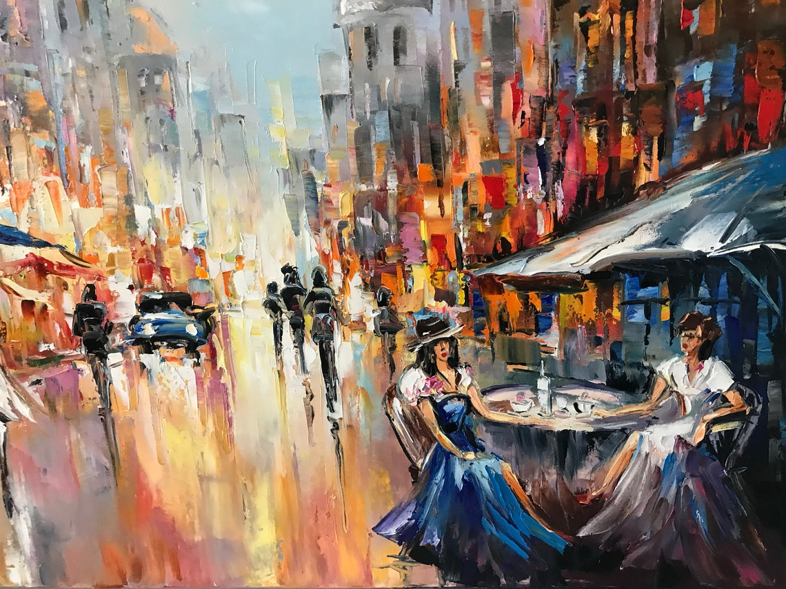Ukraine City Oil Painting Original Art Work Lviv Ukraine Oil Painting Landscape European City Street Painting Support Ukraine Artist - Image 2