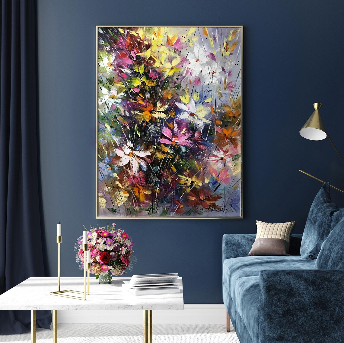 Impasto Flower Oil Painting, Botanical Art Print - Image 2