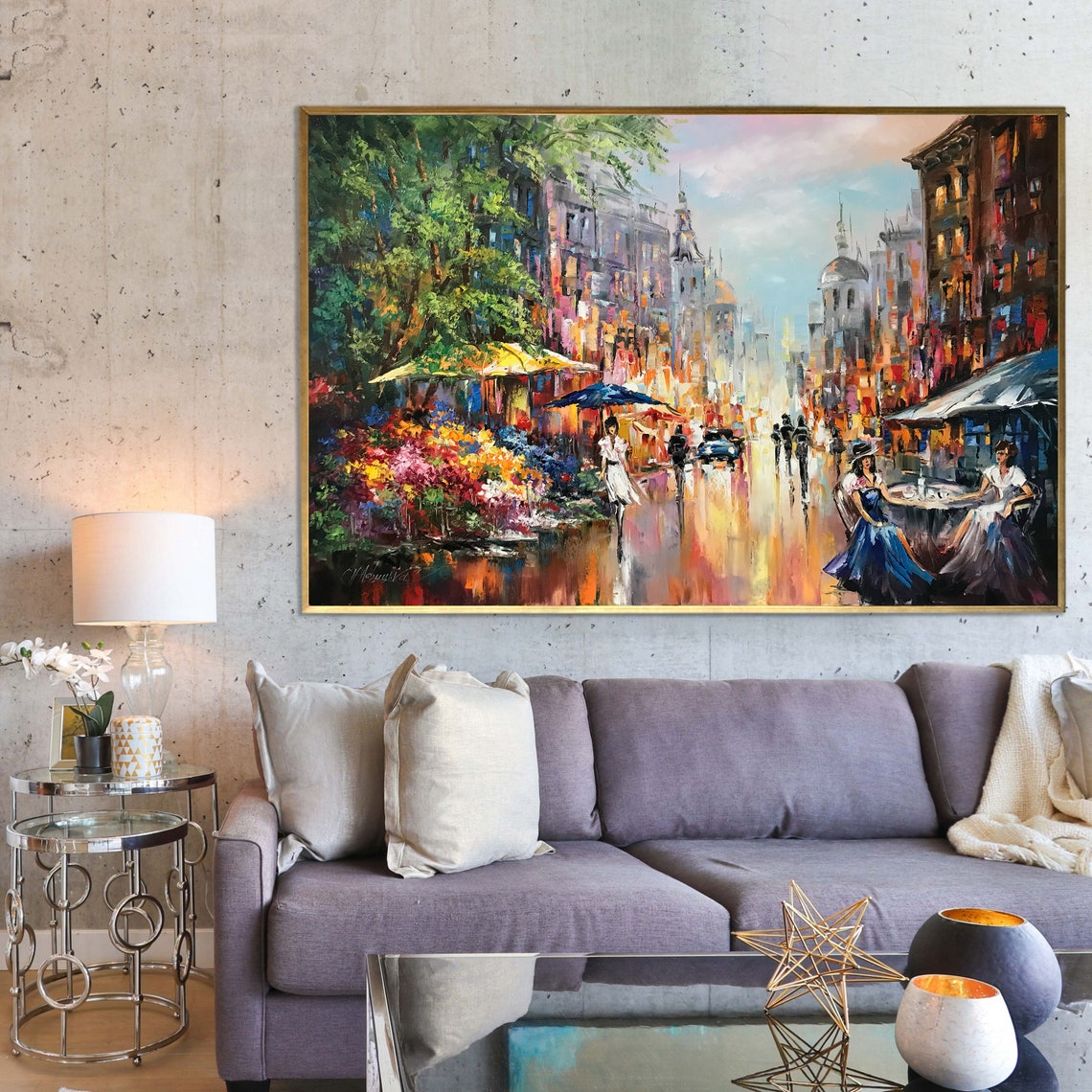 Ukraine City Oil Painting Original Art Work Lviv Ukraine Oil Painting Landscape European City Street Painting Support Ukraine Artist - Image 3