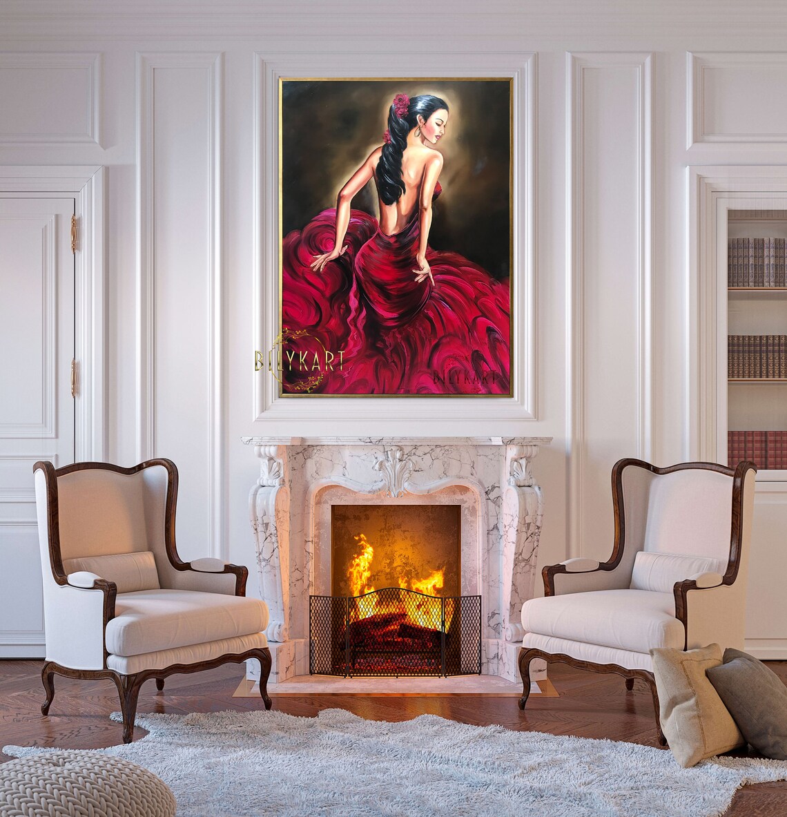 Flamenco Dancer, Modern Dance Oil Painting - Image 3