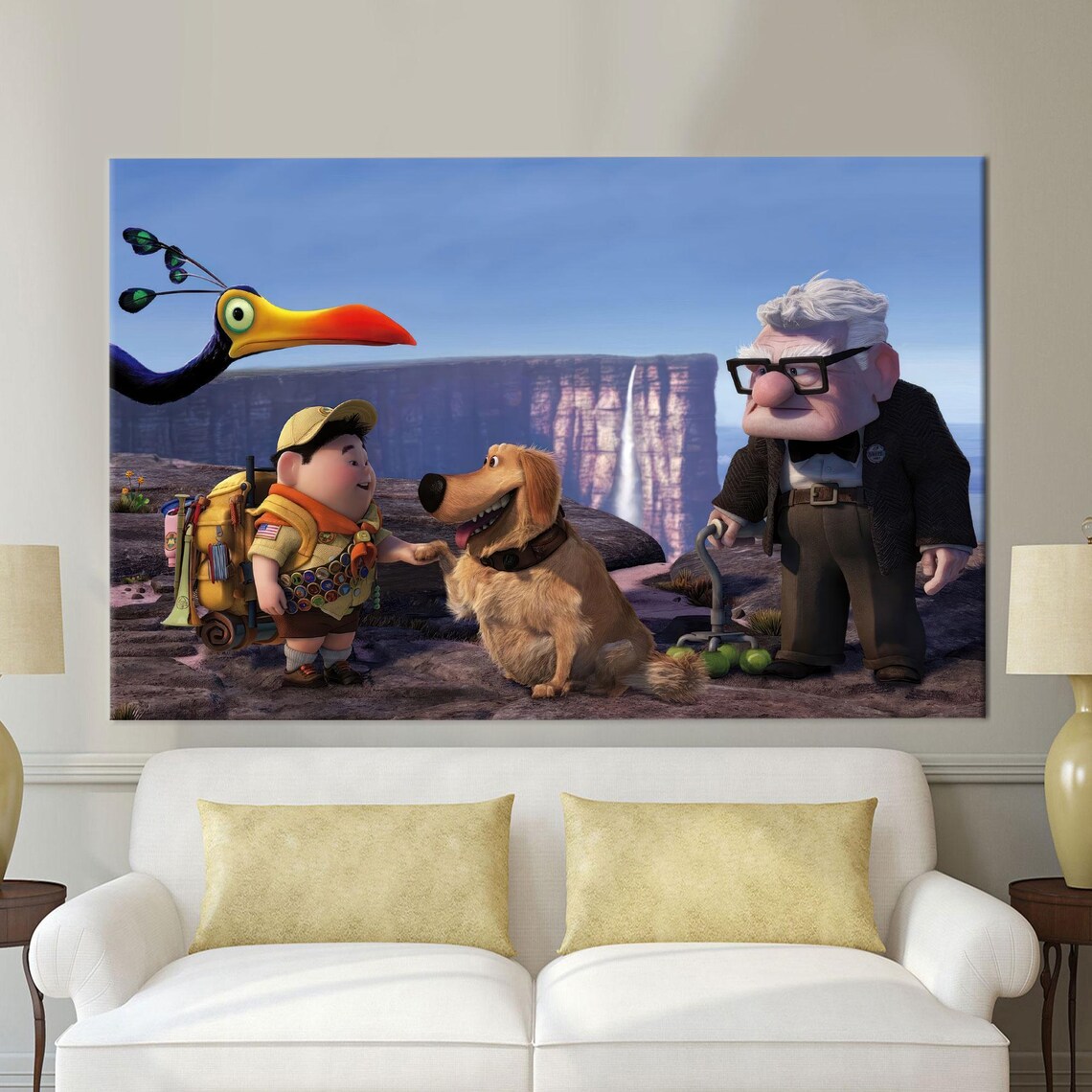 Up Movie Carl Fredricksen Russell Dug and Kevin Pixar Adventure Poster