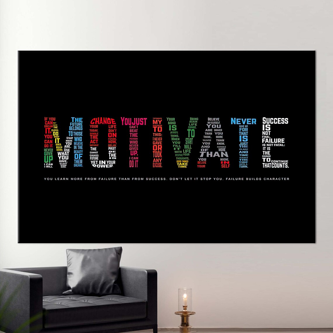 Motivational Quote Art Print, Typography Decor