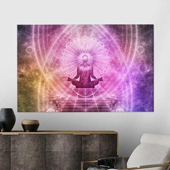 Modern Art Minimalist Wall Meditation Canvas Aura Decor 3d Gift For Him Energy Artwork Kitchen