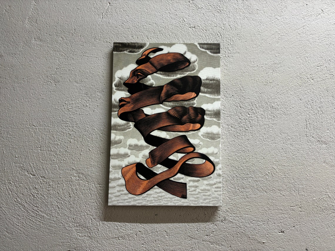 M C Escher Rind Spiral Ribbon Surreal Optical Illusion Art Poster