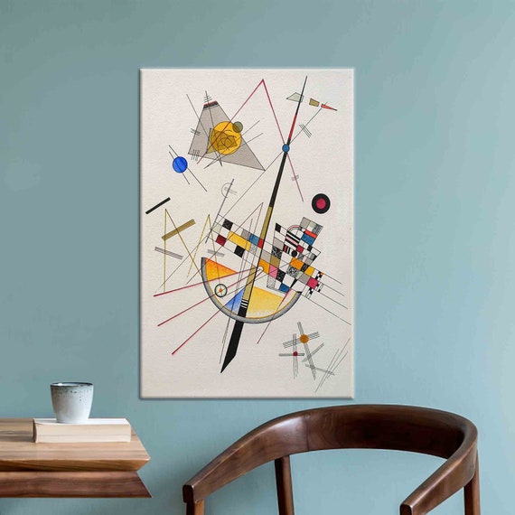 Canvas Gift Wall Art Wassily Kandinsky Delicate Tension Modern Shapes Famous