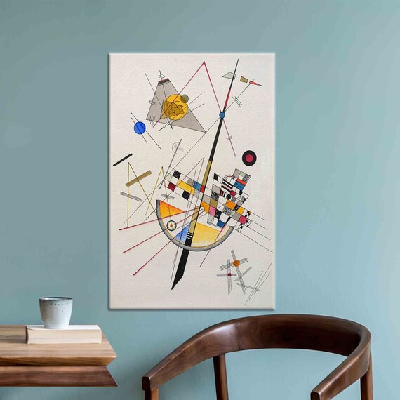 Kandinsky Style Geometric Abstract Delicate Tension Modern Art Poster