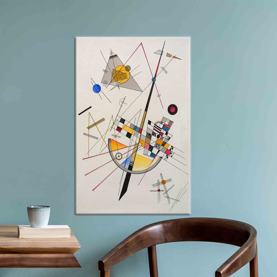Kandinsky Style Geometric Abstract Delicate Tension Modern Art Poster