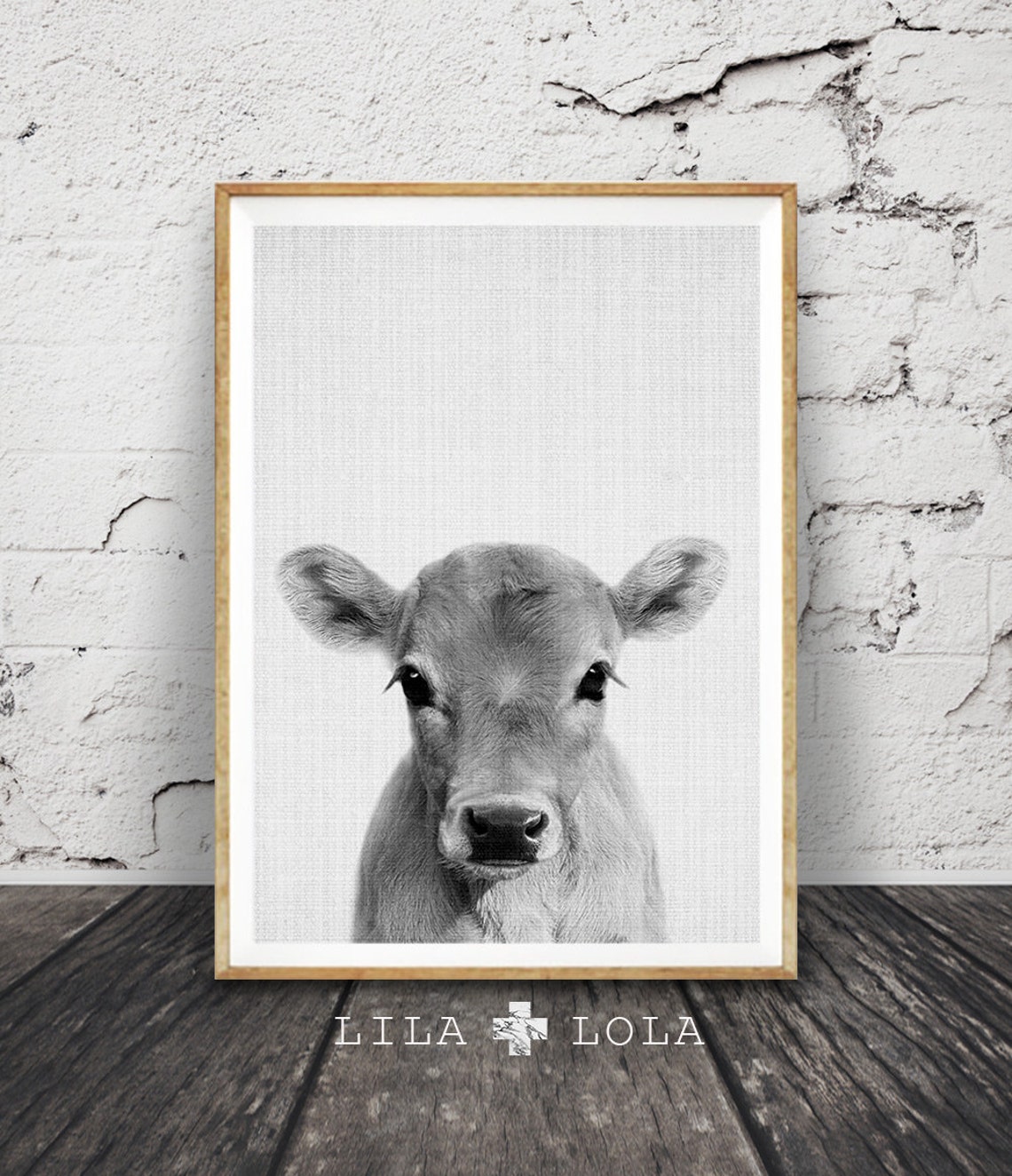 Baby Cow Nursery Decor Art Print