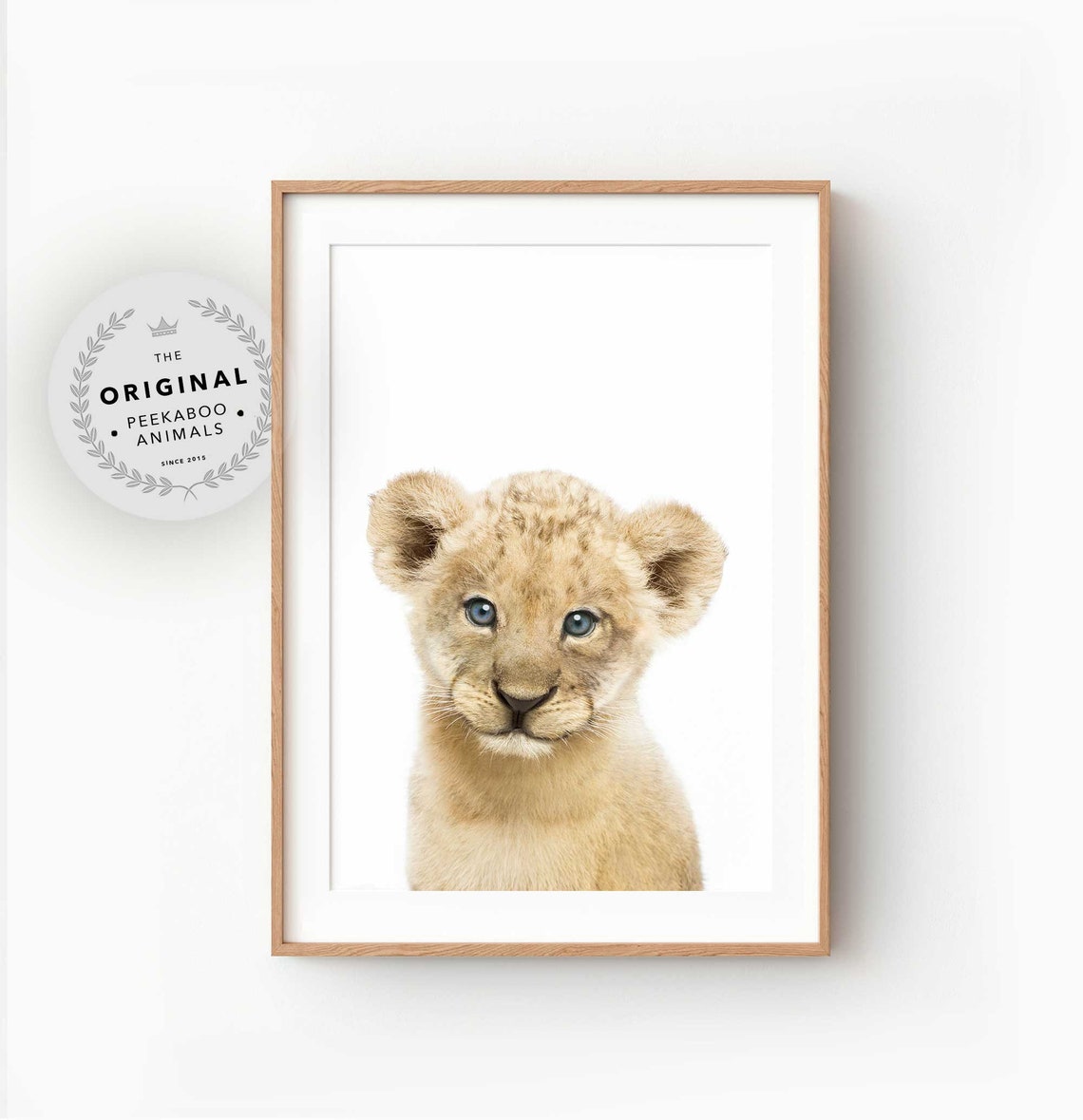 Baby Lion Cub Print, Safari Nursery Decor
