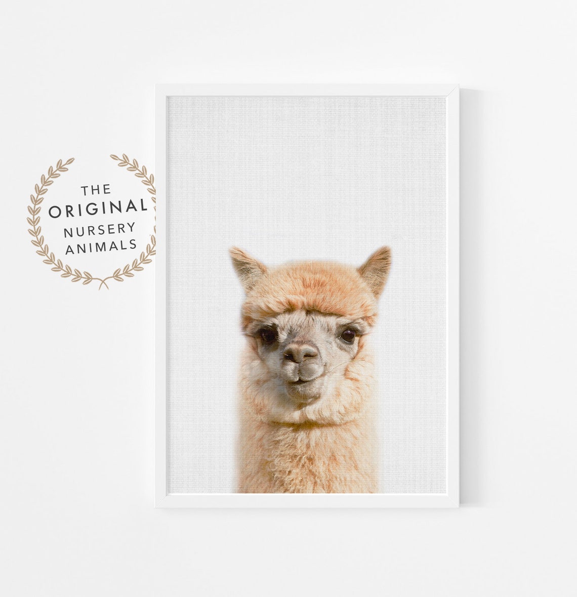 Alpaca Nursery Print, Farm Animal Wall Art