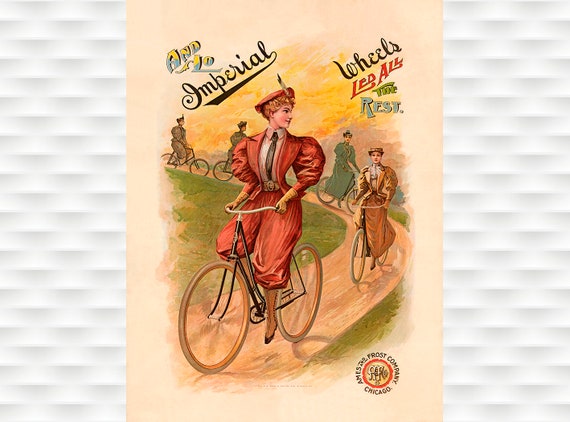 Imperial Wheels Vintage Bicycle Poster