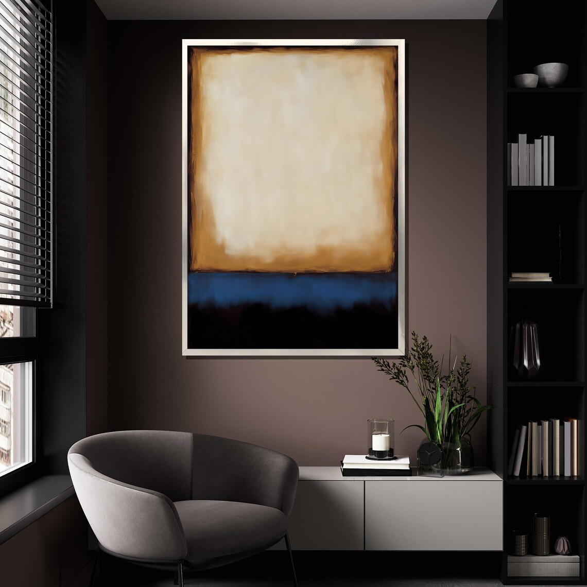 Mark Rothko-Inspired Neutral Abstract Wall Print - Image 4