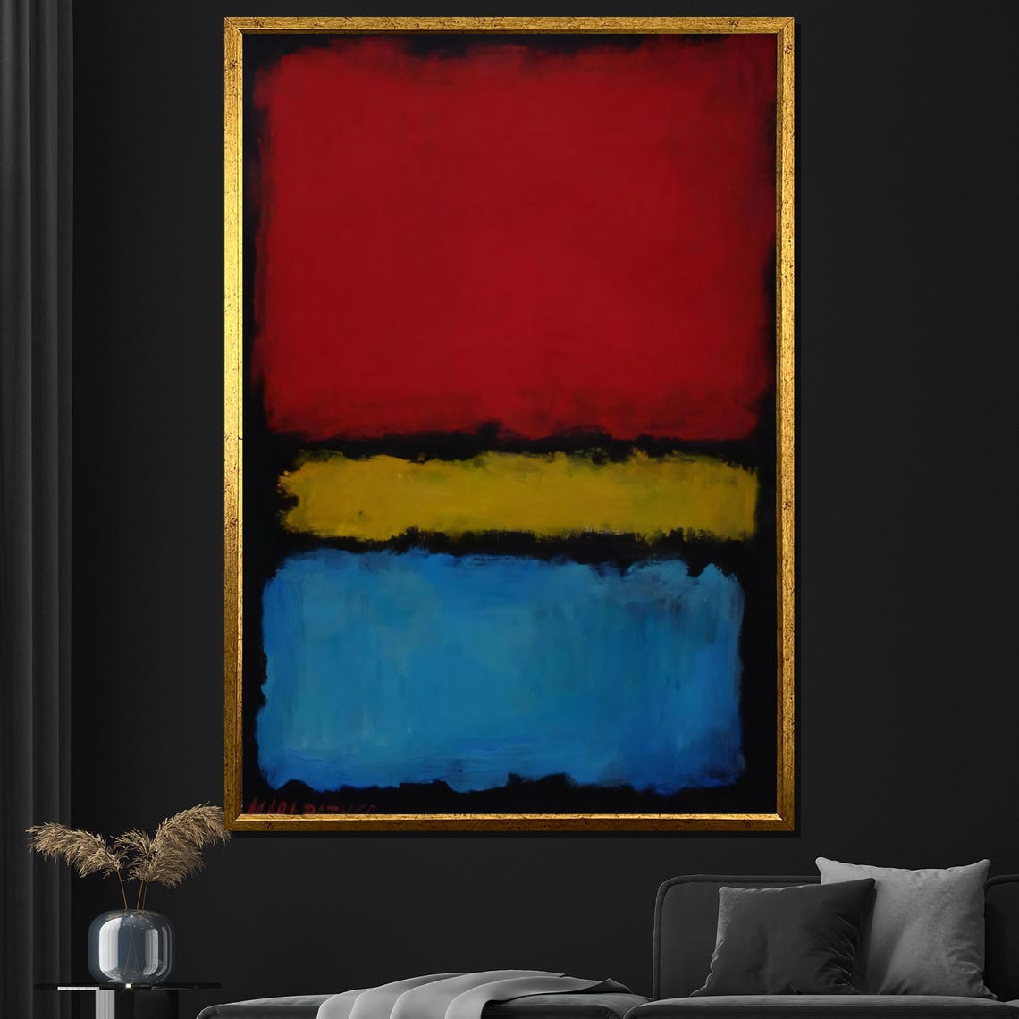 Mark Rothko Style Red Yellow And Blue Color Field Abstract Poster