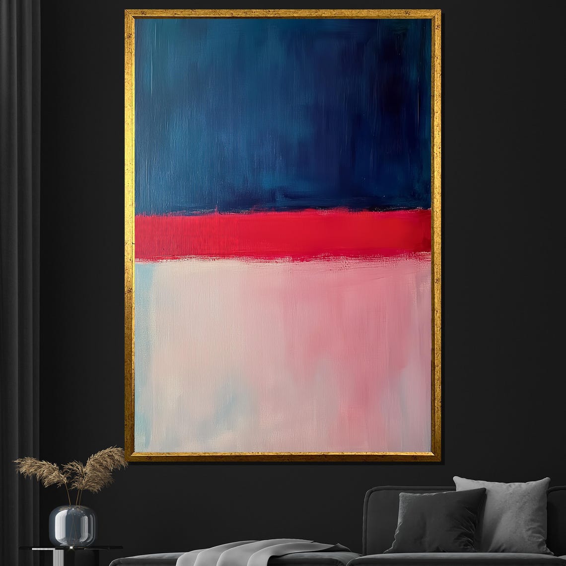 Mark Rothko Gentle Blue Red Pink Soft Color Field Abstract Print